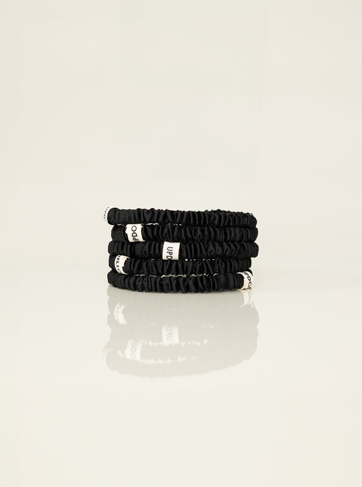 Skinny Silk Scrunchies - Black