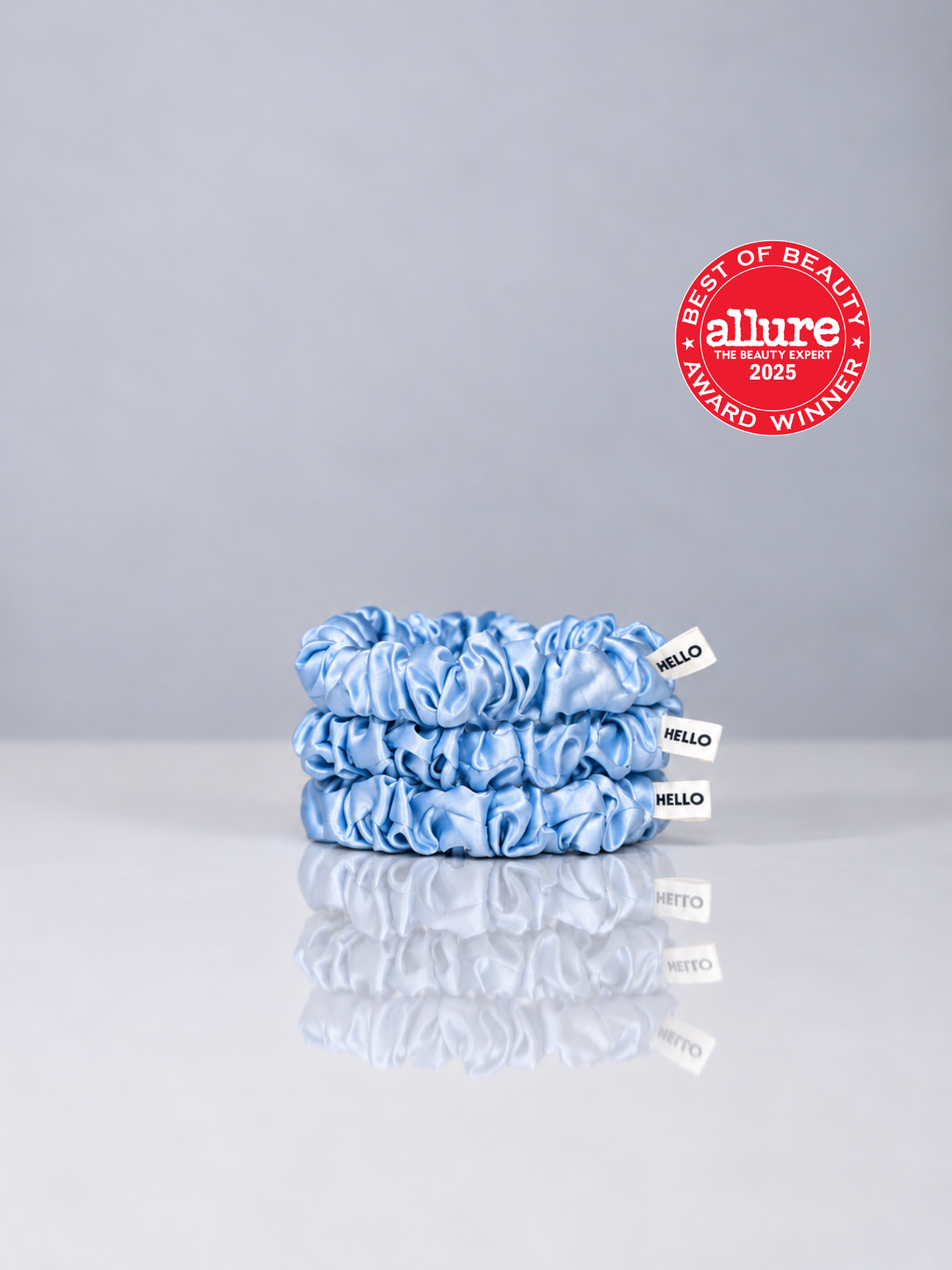 Light Blue Silk Scrunchies