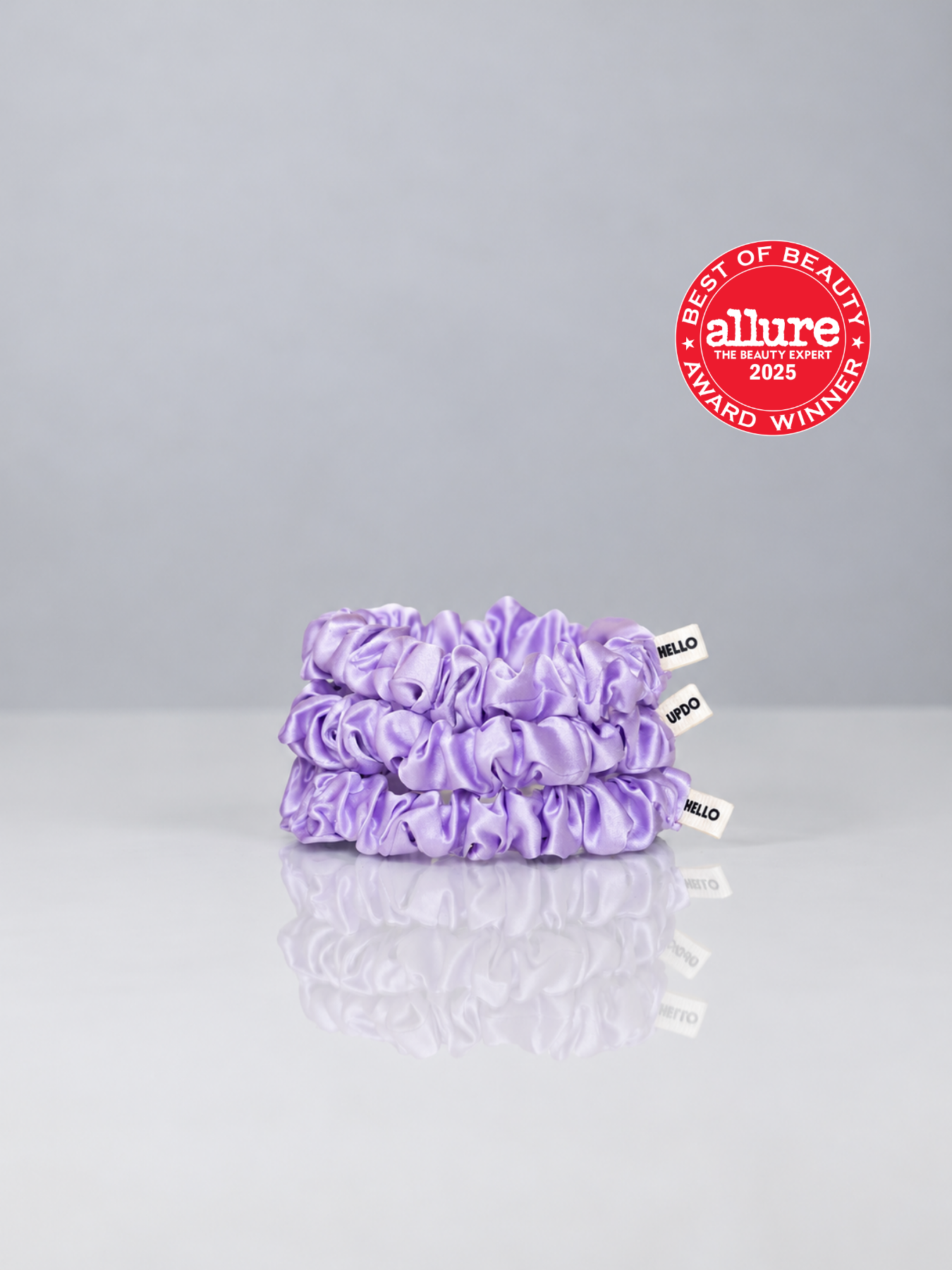 Lilac Silk Scrunchies
