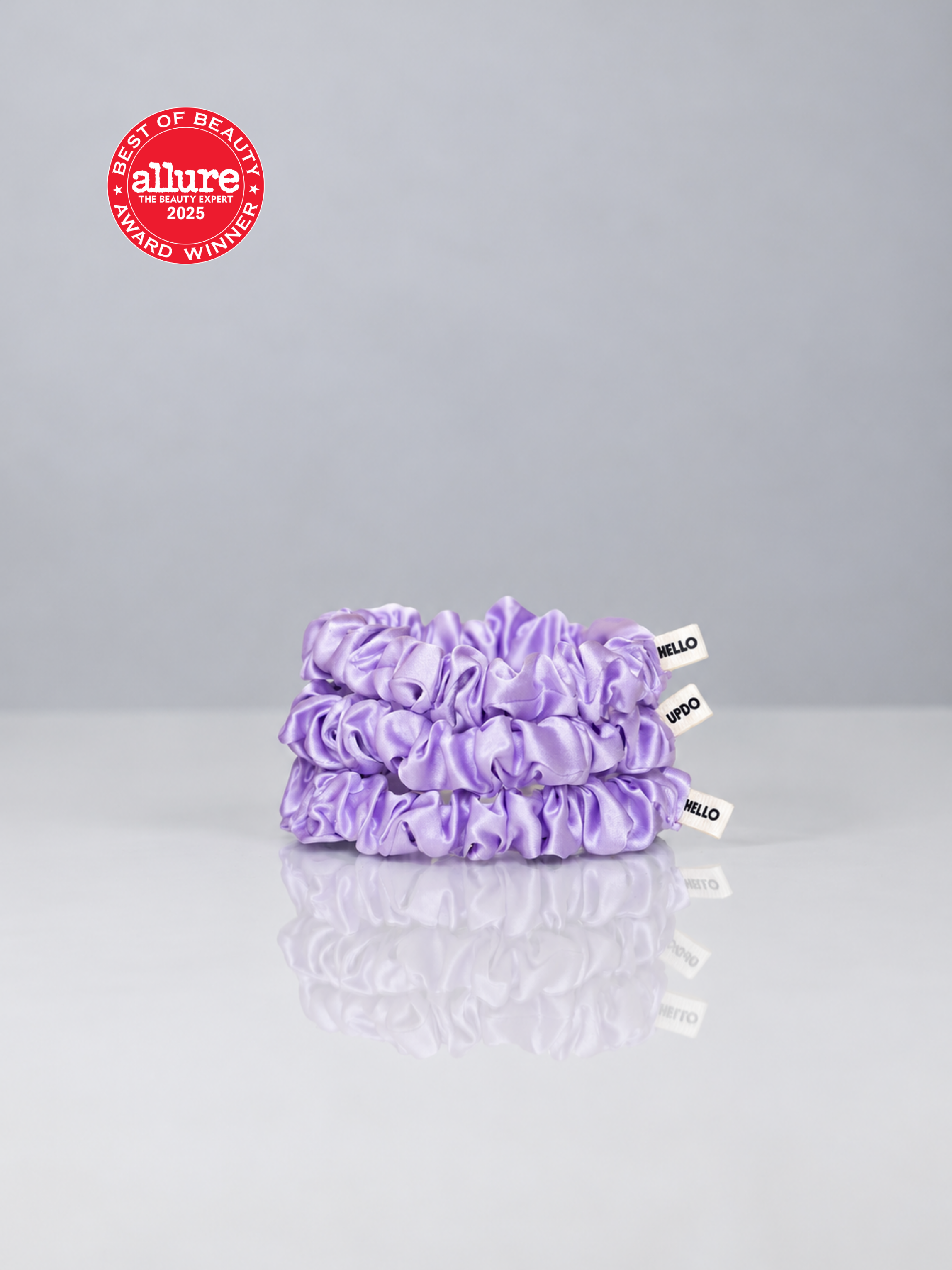 Lilac Silk Scrunchies