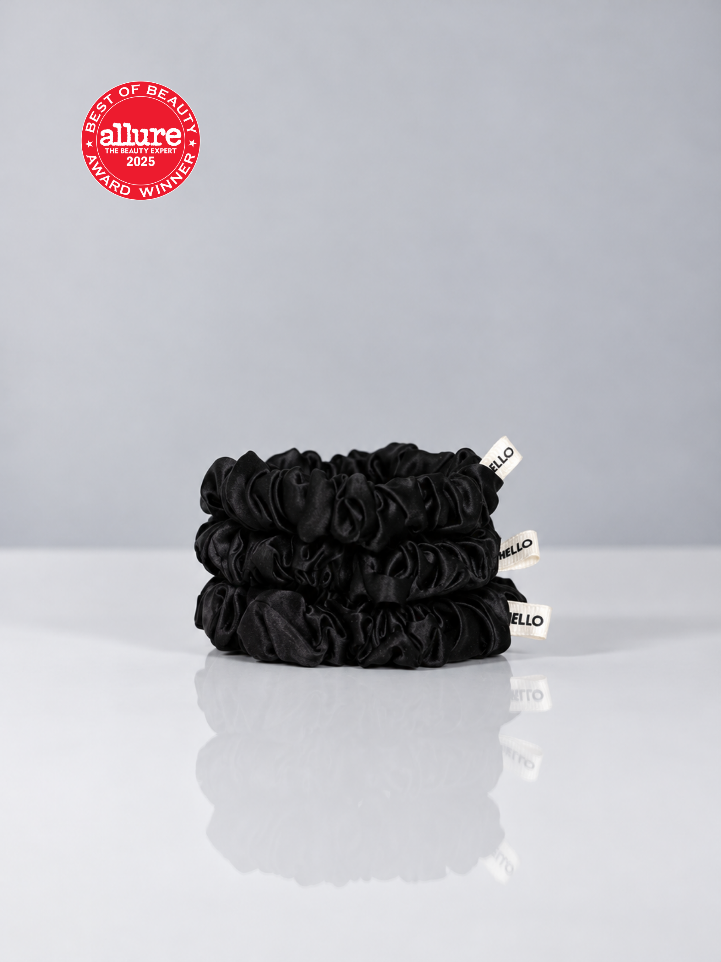 Black Silk Scrunchies