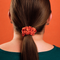 Guava silk hair scrunchie in size Smallish