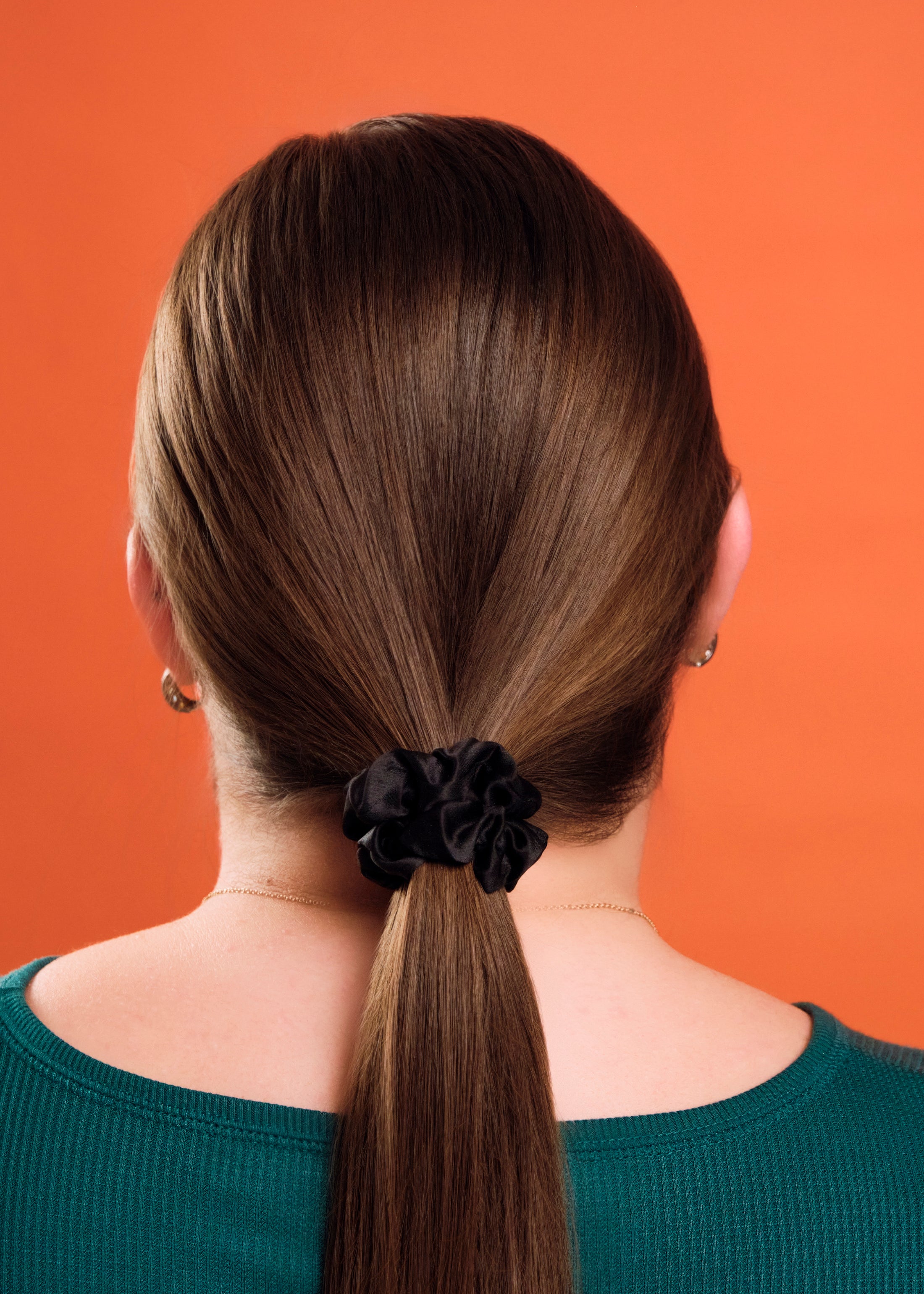 Silk Scrunchies - Black