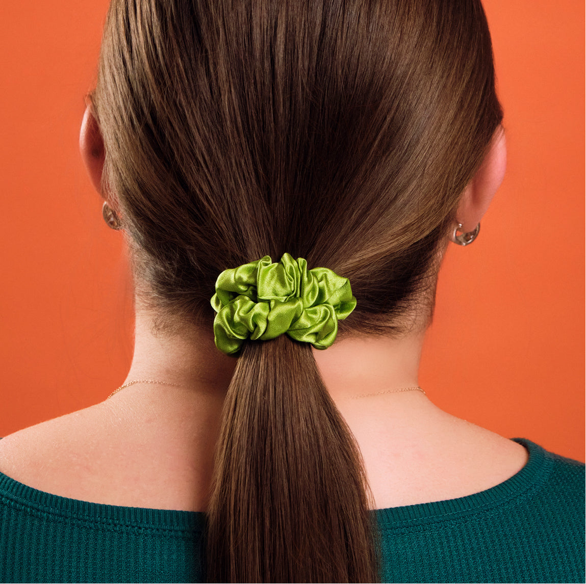 Flora Silk Scrunchies - Sage
